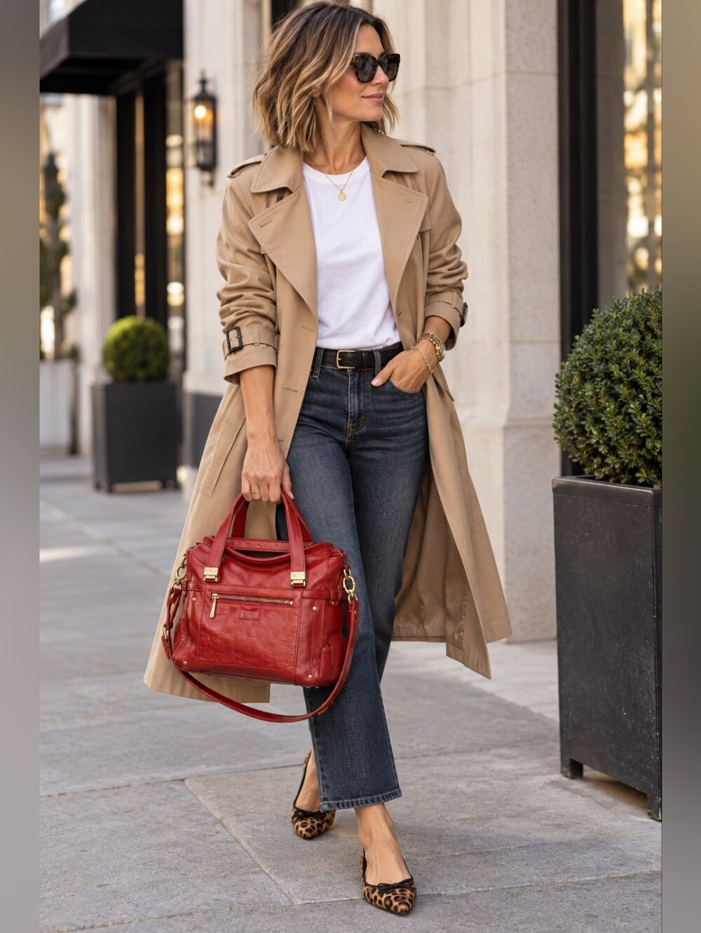 Gryson Tutu Cerise Red Leather Satchel Shoulder Bag Colorblock